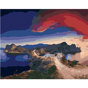 

Diamondi - PŘÍRODA S ČERVENÝMI MRAKY, 40x50 cm, vypnuté plátno na rám
