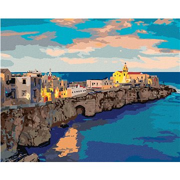 

Diamondi - VEČERNÍ PANORAMA MĚSTA VIESTE, 40x50 cm, bez rámu a bez vypnutí plátna