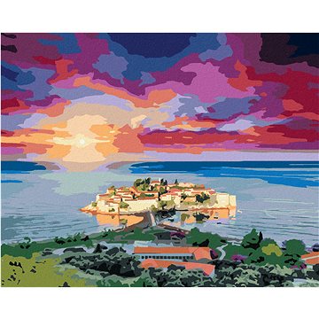 

Diamondi - VÝHLED NA SVETI STEFAN, 40x50 cm, bez rámu a bez vypnutí plátna