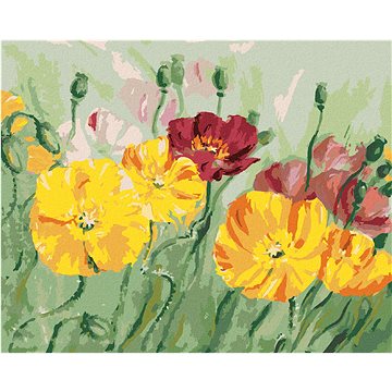 

Diamondi - BAREVNÝ VLČÍ MÁK, 40x50 cm, bez rámu a bez vypnutí plátna
