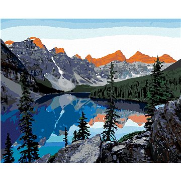 

Diamondi - KANADSKÉ JEZERO, 40x50 cm, bez rámu a bez vypnutí plátna