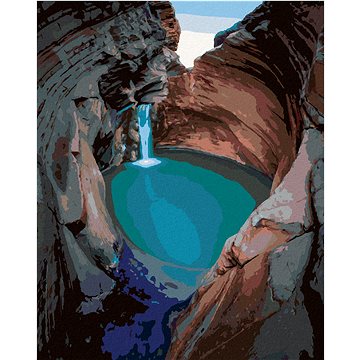 

Diamondi - TYRKYSOVÝ VODOPÁD, 40x50 cm, vypnuté plátno na rám