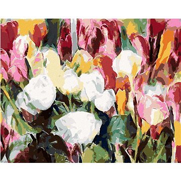 

Diamondi - PLNO RŮŽÍ A TULIPÁNŮ, 40x50 cm, bez rámu a bez vypnutí plátna