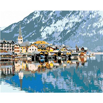 

Diamondi - HALLSTATT V ALPÁCH, 40x50 cm, bez rámu a bez vypnutí plátna