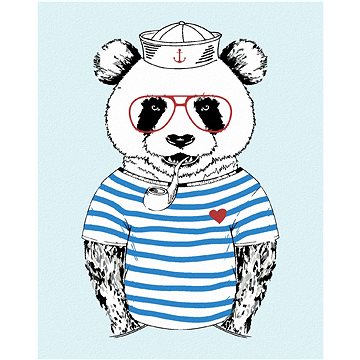 

Diamondi - NÁMOŘNÍK PANDA, 40x50 cm, vypnuté plátno na rám