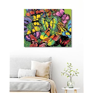 

Diamondi - HEJNO BAREVNÝCH MOTÝLŮ, 40x50 cm, bez rámu a bez vypnutí plátna