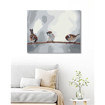 

Diamondi - MALÍ PTÁČCI NA VĚTVI, 40x50 cm, bez rámu a bez vypnutí plátna