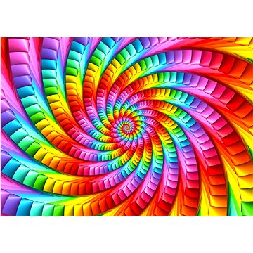 

ENJOY Puzzle Duhová psychedelická spirála 1000 dílků