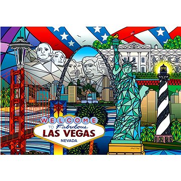 

ENJOY Puzzle Koláž amerických památek 1000 dílků