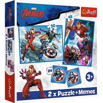 

TREFL sada 3v1 Avengers: hrdinovévakci (2 × puzzle + pexeso)