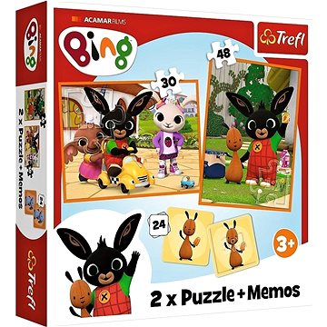 

TREFL sada 3v1 Bing (2 × puzzle + pexeso)