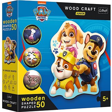 

TREFL wood craft junior puzzle Tlapková patrola 50 dílků