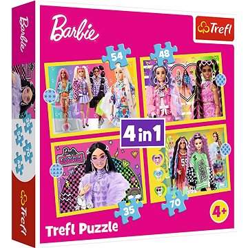 

TREFL puzzle Veselý svět Barbie 4v1 (35, 48, 54, 70 dílků)