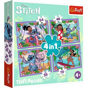

TREFL puzzle Lilo&Stitch: Bláznivý den 4v1 (35, 48, 54, 70 dílků)