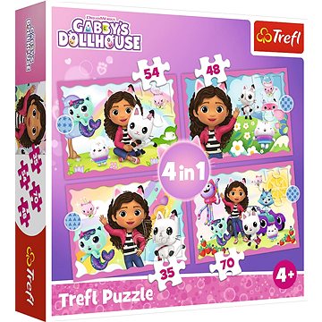 

TREFL puzzle Gábinin kouzelný domek 4v1 (35, 48, 54, 70 dílků)