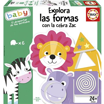 

Educa baby vkládačka prozkoumej tvary se zebrou zakem 6 × 2 dílky