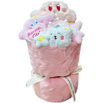 

ANNAM Kytice z plyšáku 24 cm, mrak růžový