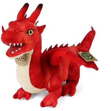 

RAPPA Plyšový drak 40 cm červený, Eco-Friendly