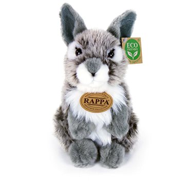 

RAPPA Plyšový zajíc šedý sedící 20 cm, Eco-Friendly