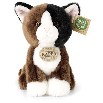 

RAPPA Plyšová kočka sedící 18 cm, Eco-Friendly