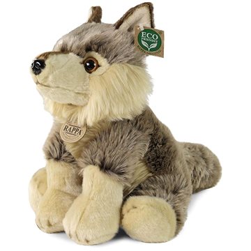 

RAPPA Plyšový vlk sedící 30 cm, Eco-Friendly