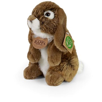 

RAPPA Plyšový králík hnědý stojící 18 cm, Eco-Friendly