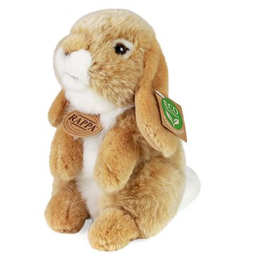 

RAPPA Plyšový králík béžový stojící 18 cm, Eco-Friendly
