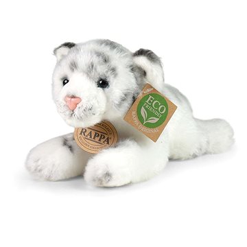 

RAPPA Plyšový tygr bílý ležící 17 cm, Eco-Friendly