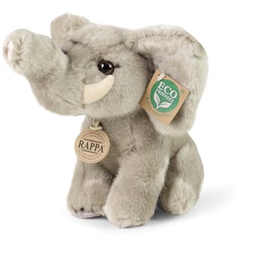 

RAPPA Plyšový slon sedící 18 cm, Eco-Friendly
