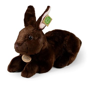

RAPPA Plyšový králík hnědý ležící 36 cm, Eco-Friendly