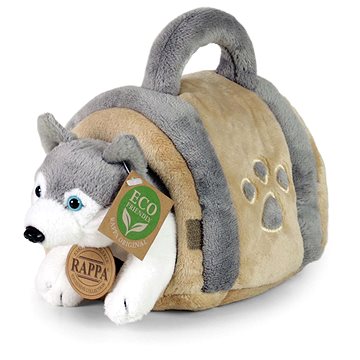 

RAPPA Plyšový pes husky 13 cm s přepravkou, Eco-Friendly
