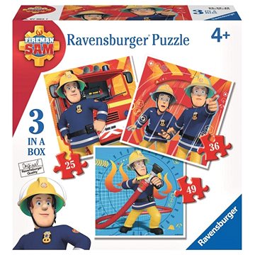 

RAVENSBURGER Puzzle Požárník Sam 3 v 1 (25, 36, 49 dílků)