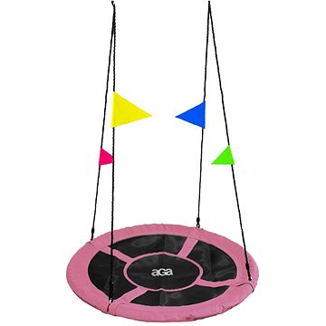 

Aga Závěsný houpací kruh 90 cm růžový s vlajkami