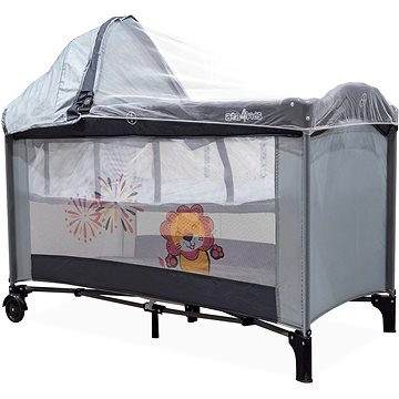 

Aga4Kids Cestovní postýlka s moskytiérou světle šedá