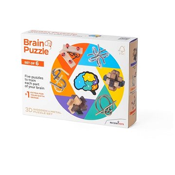 

RecentToys Brain Puzzle - sada 6 kusů