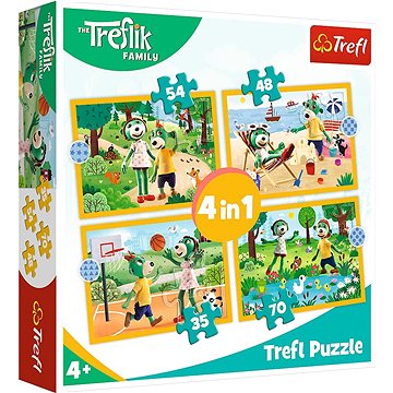 

Trefl Puzzle Treflíci na dovolené 4 v 1 (35, 48, 54, 70 dílků)
