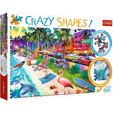 

Trefl Crazy Shapes puzzle Pláž Miami 600 dílků