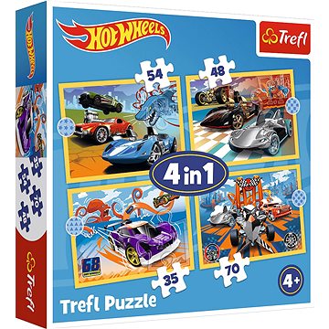 

Trefl Puzzle Autíčka Hot Wheels 4 v 1 (35, 48, 54, 70 dílků)