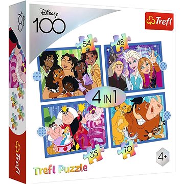 

Trefl Puzzle Disney 100 let Disneyho veselý svět 4 v 1 (35, 48, 54, 70 dílků)