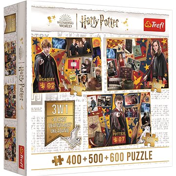 

Trefl Puzzle Harry Potter Ron, Hermiona a Harry 400 + 500 + 600 dílků