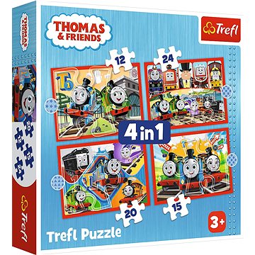 

Trefl Puzzle Mašinka Tomáš 4 v 1 (12,15, 20, 24 dílků)