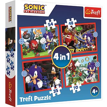 

Trefl Puzzle Sonic: Dobrodružná jízda 4 v 1 (35, 48, 54, 70 dílků)