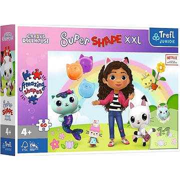

Trefl Puzzle Super Shape XXL Gábinin kouzelný domek: Přátelé 60 dílků