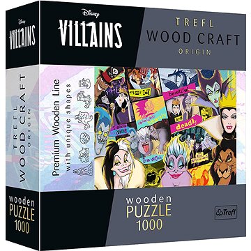 

Trefl Wood Craft Origin puzzle Disney: Setkání záporáků 1000 dílků