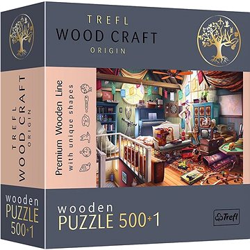 

Trefl Wood Craft Origin puzzle Poklady na půdě 501 dílků