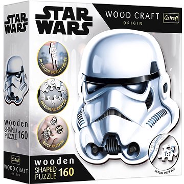 

Trefl Wood Craft Origin puzzle Star Wars: Helma stormtroopera 160 dílků