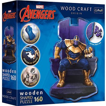 

Trefl Wood Craft Origin puzzle Thanos na trůnu 160 dílků