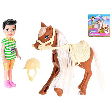 

MIKRO-TRADING Panáček 13 cm s koněm 14,5 cm na kartě