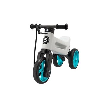 

Odrážedlo Funny wheels Rider SuperSport bílé/tyrkys 2v1+popruh,výš.sedla28/30cm nos.25kg 18m+v sáčku