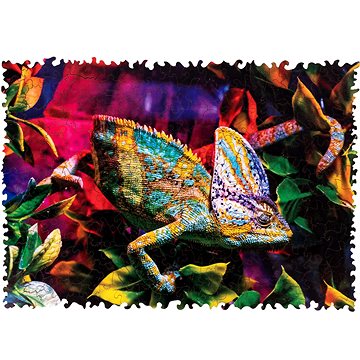 

Woodlika - Dřevěné puzzle české výroby: Úžasný chameleon